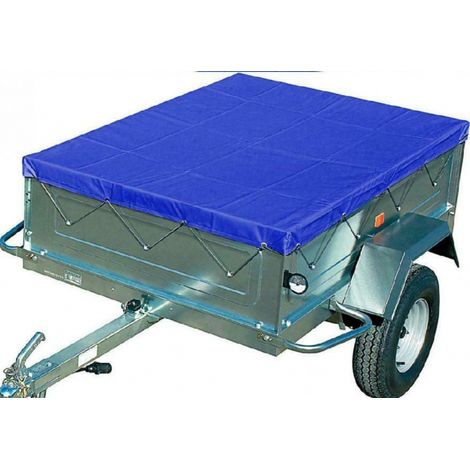 Wiltec – Bâche de remorque ultra résistante 257 x 134 x 5cm – Densité 550g/m² – Fixation par tendeur élastique – Œillets tous les 30cm