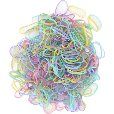 Élastiques à cheveux en plastique colorés, bandes épaisses pour tout-petites, filles et enfants, coiffure facile, lot de 24, élastiques résistants et souples. (1/5)