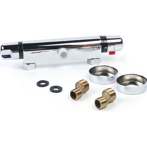 Thermostatic bath mixer, thermostatic shower mixer, shower mixer, shower faucet (1/5)