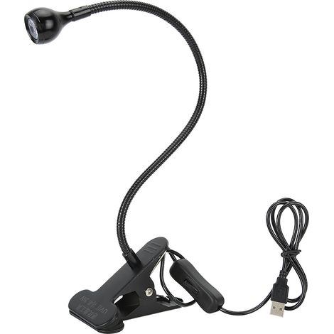 Eosnow USB 3W UV-Kleberlampe, ultraviolettes LED-Lila-Licht, USB mit Clip und Schalter für die Telefonreparatur