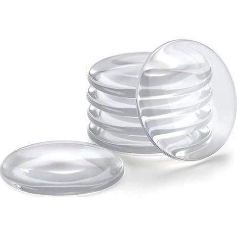 Tappi in silicone trasparente per maniglie delle porte, per ridurre il rumore. (1/4)