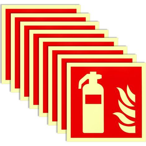 8 Pièces Panneau Extincteu, Autocollant Extincteu 14,7 x 14,7 cm Extincteu PVC Adhésif ésistant pou Extéieu Panneau D'Incendie Extincteu pou Maison Chantie Bueau Voitue (1/4)