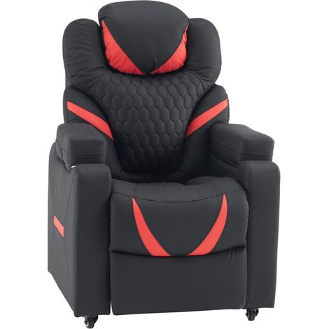 [GEBRAUCHT] B-Ware hjh OFFICE Loungesessel Game Sport RX Kunstleder höhenverstellbar schwarz/rot (1/2)