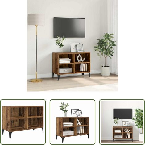 Wandmontage - TV-Schrankset Braun 69,5 x 30 x 50 cm Holzwerkstoff (1/5)