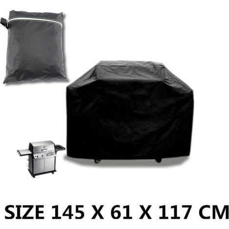 Wasserdichte Abdeckhaube für Grill, staub- und regengeschützt, Maße 145x61x117 cm.