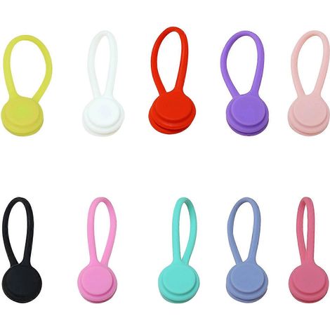 Clip magnétique en silicone pour une gestion efficace des câbles de charge et d'écouteurs, disponible en plusieurs styles et couleurs personnalisables. (1/5)