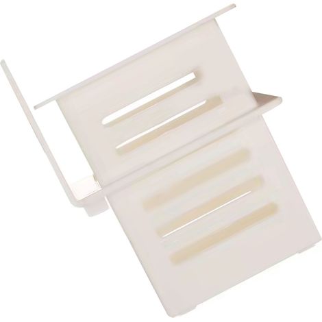 Étagère égouttoir pour salle de bain/cuisine, en plastique adhésif imperméable, petit panier mural blanc pour baguettes. (1/5)