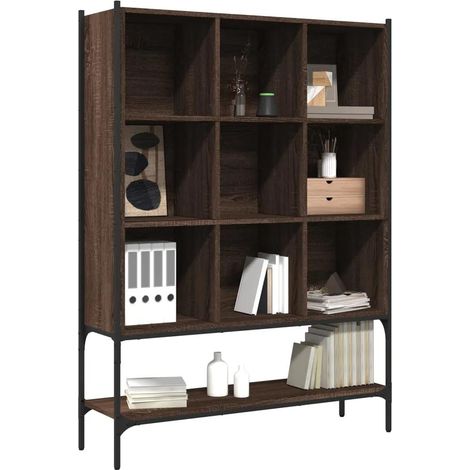 vidaXL Bücherregal Eiche braun 102x30x141,5 cm aus Holzwerkstoffen