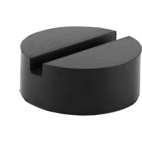 Coussinet en caoutchouc pour cric rainuré noir de 6 cm, populaire et pratique, avec soudure par pincement et côté coussinet en caoutchouc (1/5)