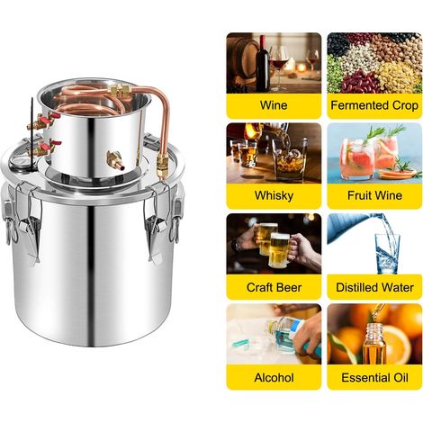 Distillateur d'alcool, construction en acier inoxydable, capacité de 50L, 50L (1/2)