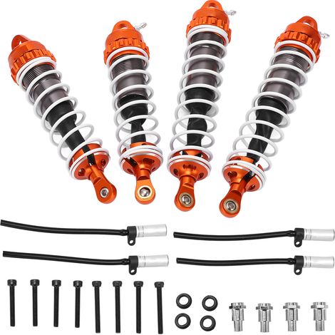 Amortisseurs de rechange en alliage d'aluminium pour ZD Racing 1/7 DBX07 - Ressorts de suspension couleur titane orange (1/5)