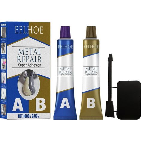 Pâte AB 100g pour moulage et métal – Mastic haute température – Séchage express – Répare fissures, trous et défauts (1/5)