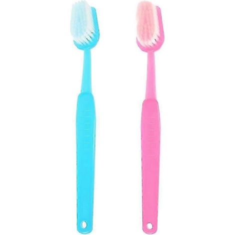 Brosse à dents géante, accessoire photo, 39,50 x 5,10 x 3,80 cm, bleue, décoration de fête, lot de 2, couleurs assorties. (1/5)