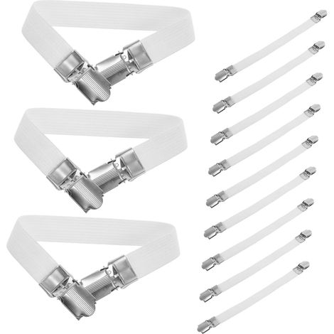 Mikinona Lot de 12 attaches élastiques antidérapantes en acier (1/5)