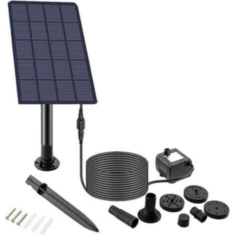 Pompe à eau solaire extérieure pour fontaine et petit étang – Idéale pour bassins d’oiseaux, sans batterie, 12 V, kit complet avec panneau (1/5)