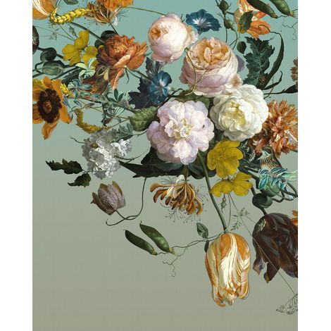 papier peint panoramique fleurs vintage multicolore - Komar (1/3)