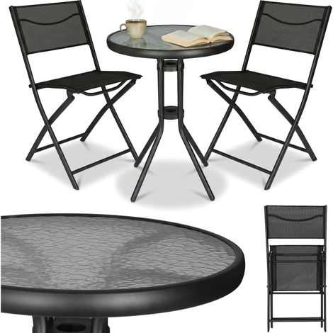 Conjunto de muebles de jardín Flora: mesa + 2 sillas (1/5)