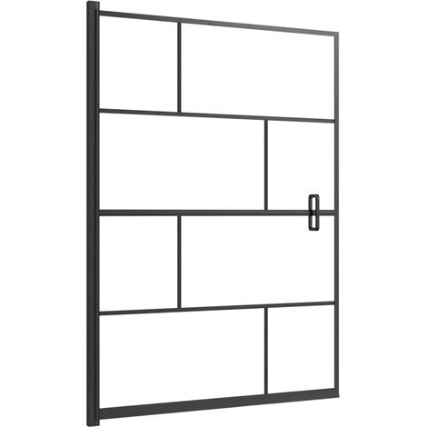Duschkabine ESG 100x140 cm Schwarz vidaXL