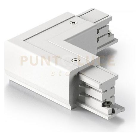 GBIC09- GIUNTO A "L" CONNETTORE DESTRO ELETTRICO-MECCANICO 220-240V PER SISTEMA BINARIO BIANCO