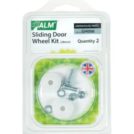 Filiyano – Kit de roulettes pour porte coulissante de serre ALM, 28 mm, lot de 2, taille unique, couleur unique