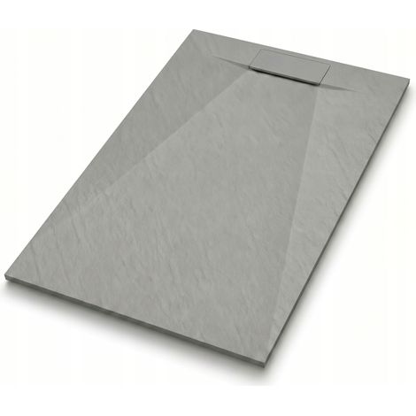 Receveur de douche - 110 x 90 cm - Rectangulaire - SMC - Gris (1/5)