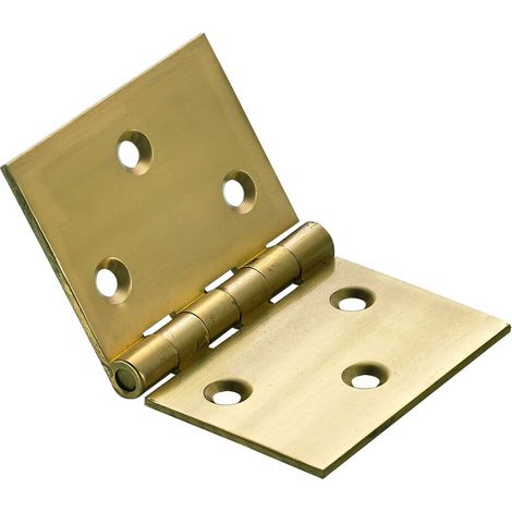 Hettich Breites Scharnier Messing, matt, 51 x 78 mm Lamellentürscharnier