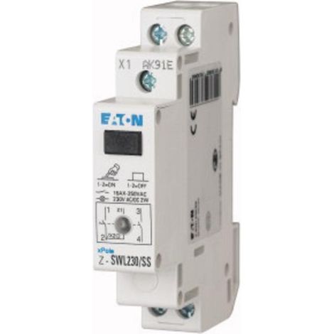 Eaton Interruptor con LED negro 16 A 230 V