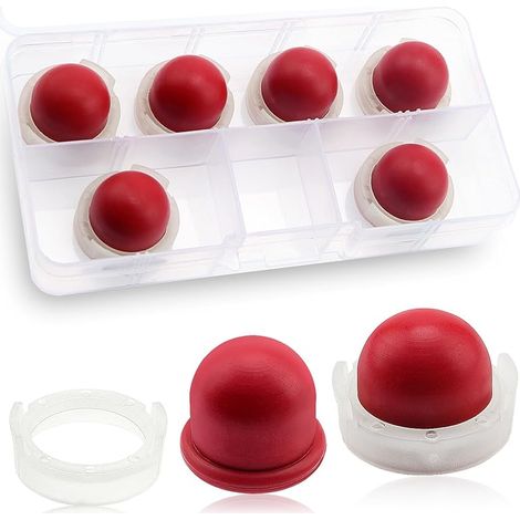 6 Pièces 694394 Poire D'amorce de Carburateur, Pompe D'amorçage Compatible avec Briggs & Stratton 494408 5084 (Rouge)