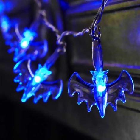 Guirlande Lumineuse Chauve-Souris - 40 LED - 5 M - Étanche - Pour Intérieur Et Extérieur - Décoration Halloween Jardin Maison Fête (1/5)