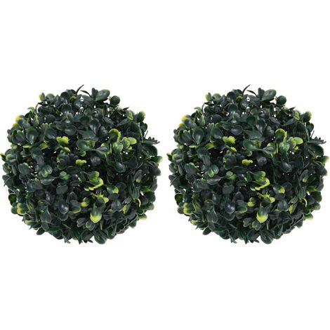 vidaXL Bolas de boj artificial 2 unidades 22 cm (1/4)