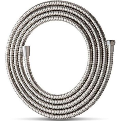 Flexible de Douche 5m,Avec protection Anti-Torsion,Inox Tuyau de Douche,Haute pression de remplacement Tuyau de Douche,Pour robinetterie de salle de bains,Gris Nickel (1/4)