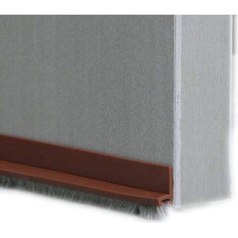 Cale-porte de qualité supérieure pour bas de porte, lot de 1, 5 cm de large x 99 cm de long (gris) (1/5)