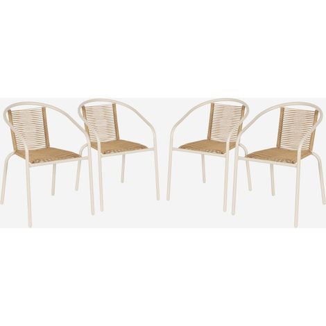 Poltrone da giardino in resina naturale, set 4 (1/5)