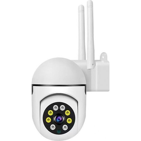 Caméra de surveillance intérieure à vision nocturne sans fil WiFi à double antenne, contrôlable à distance par téléphone portable. (1/2)