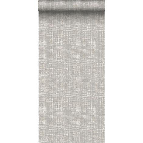 papier peint effet lin gris - Sanders & Sanders (1/5)