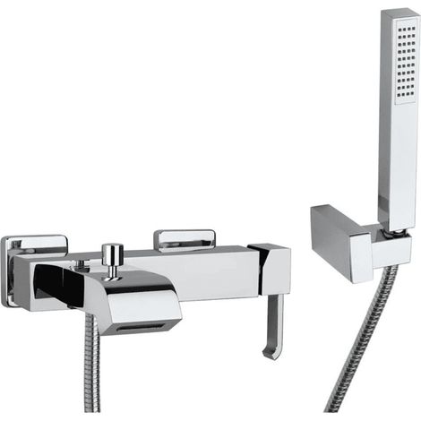 Miscelatore Rubinetto PAINI DUPLEX serie Q per vasca con doccetta cod. 19CR105