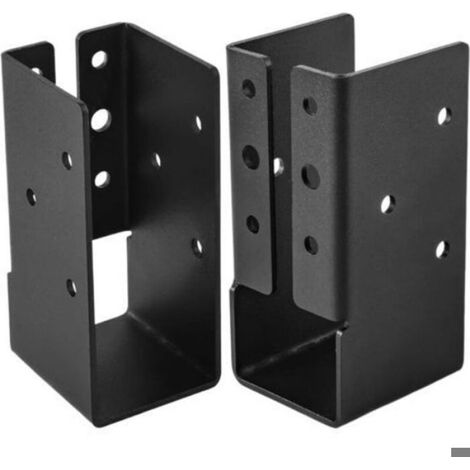 Sabot Charpente 2x4 Lot de 2, Équerres de Fixation Cachées en Acier Carbone Anti-Rouille, Connecteur (1/5)