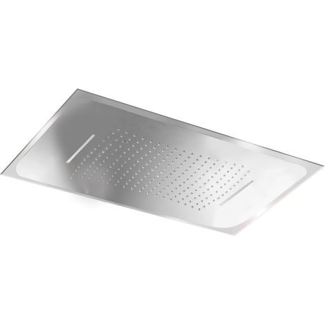 IMEX Rociador de ducha rectangular 3 vías con soporte acero inoxidable S304 cromado 48x59 cm con marco Imex-RDG590-P (1/2)