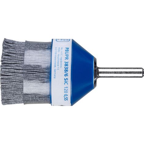 PFERD TOOLS COMPOSITE Pinselbürste PBUPR Ø 38 mm Schaft-Ø 6 mm SiC-Filament-Ø 0,55 mm Korn 120 stationär