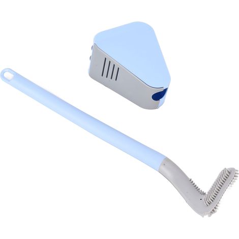 Toilettenbürste im Golfstil, langer Griff, Mehrzweck-Reinigungsbürste, selbstöffnender und wasserdichter Sockel, eisbergblau. (1/5)