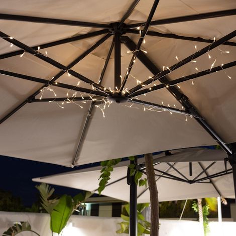 Ghirlanda LED con Batteria per Ombrellone 1m 3000K Bianco Caldo