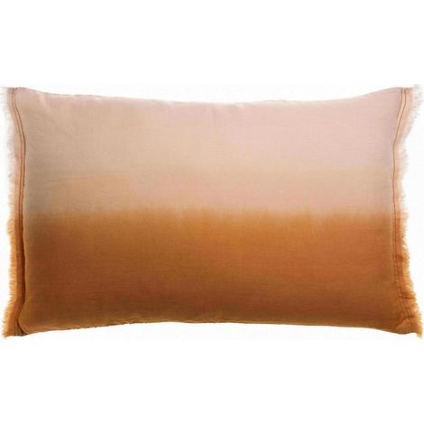 VIVARAISE - Coussin décoratif Zeff Shade en lin cuivre - Effet dégradé tie and dye, 40 x 65 cm (1/4)