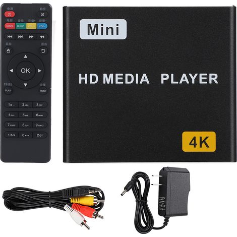 Lecteur Multimédia Numérique 4K HDMI USB SPDIF, Alimentation 100-240V Prise US, pour Musique et Vidéo à Domicile (1/5)