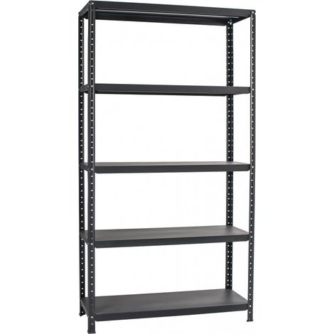 Étagère Ettore Bulloni Grima en acier de couleur anthracite L 100 x P 40 x H 187 cm