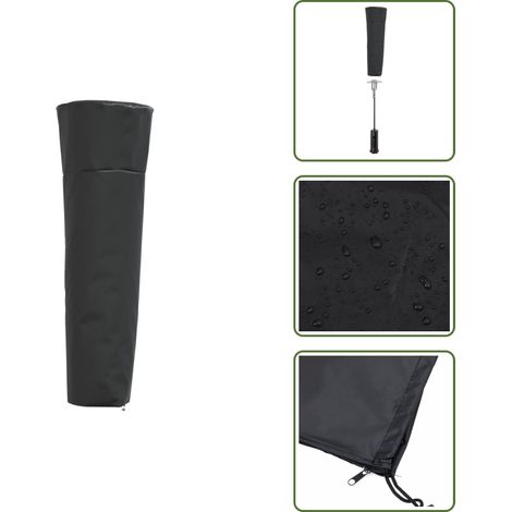 Heizstrahler-Abdeckung Pyramidenform Schwarz 420D Oxford - Terrassenheizungsschutz - Outdoor Möbelschutz - Heizstrahlerschutzhülle - Wetterfeste Abdeckung - Wasserdichte Abdeckung (1/5)