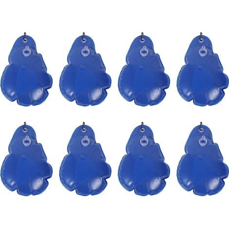 Sacchi zavorrati per coperture per piscine, in PVC, antigelo, da appendere e proteggere dall'acqua, per coperture invernali per piscine, blu scuro, 8 pezzi.