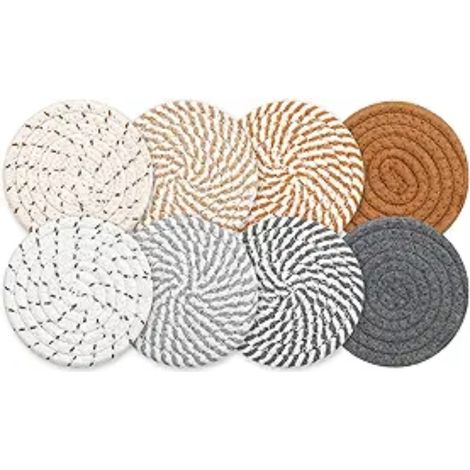 Estos versátiles posavasos pueden añadir un toque de elegancia a cualquier decoración interior (serie de colores surtidos, 1 juego). (1/5)