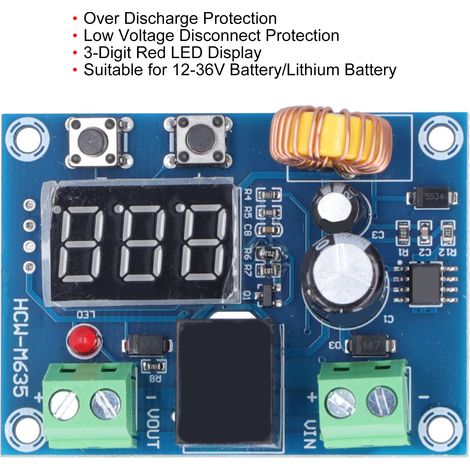 Module de protection contre les surtensions CC 12-36 V, carte de déconnexion basse de la batterie (1/5)