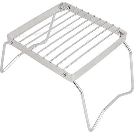 Mini grille de camping pliable en acier inoxydable, support de réchaud portable, grille de cuisson pour barbecue extérieur (1/5)