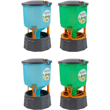 2er-Pack Hühnertränke + Futtertrog 35 l  4-teiliges Geflügelzubehör-Set (1/5)